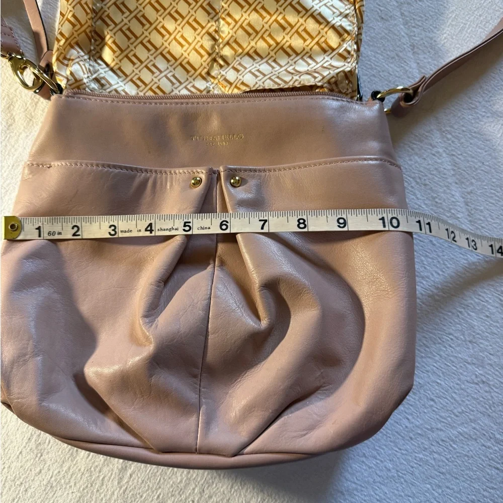 Soft Leather Tignanello Beautiful Soft Pink   Crossbody Bag Gold Hardware